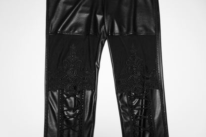 Punk Rave Hecate Faux Leather Mesh Leggings