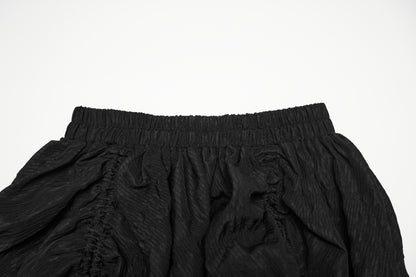 Punk Rave Morrigan Goth Pleated Retro Skirt waistband detail showcasing its elegant design and rich texture.
