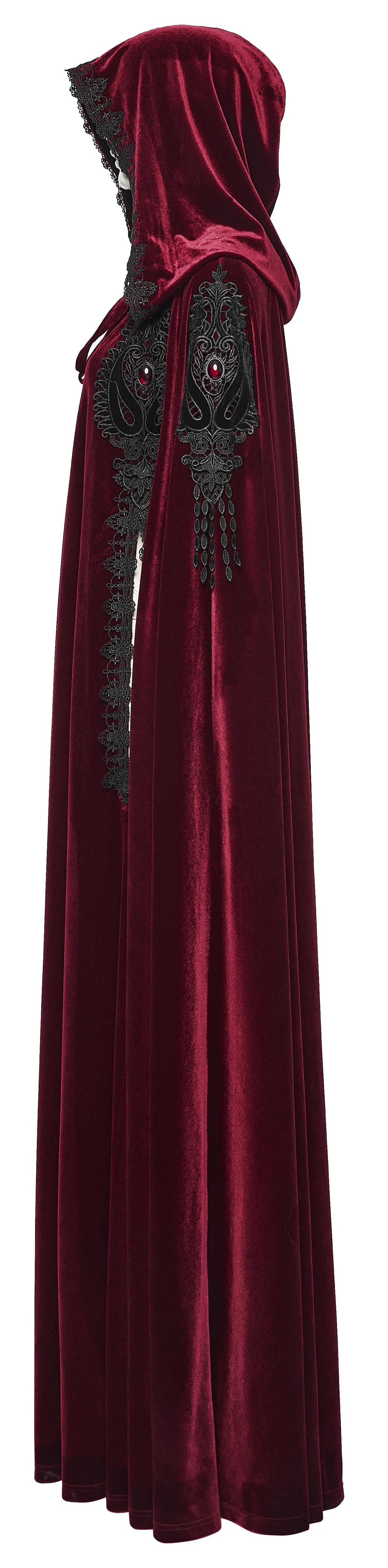 Punk Rave Seraphiel Goth Velvet Cloak – Red