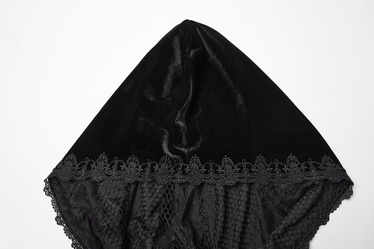 Punk Rave Goth Velvet Cloak – Black