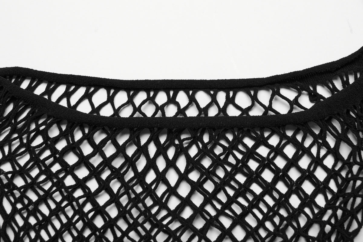 Punk Rave Vespera Off-Shoulder Fishnet Set