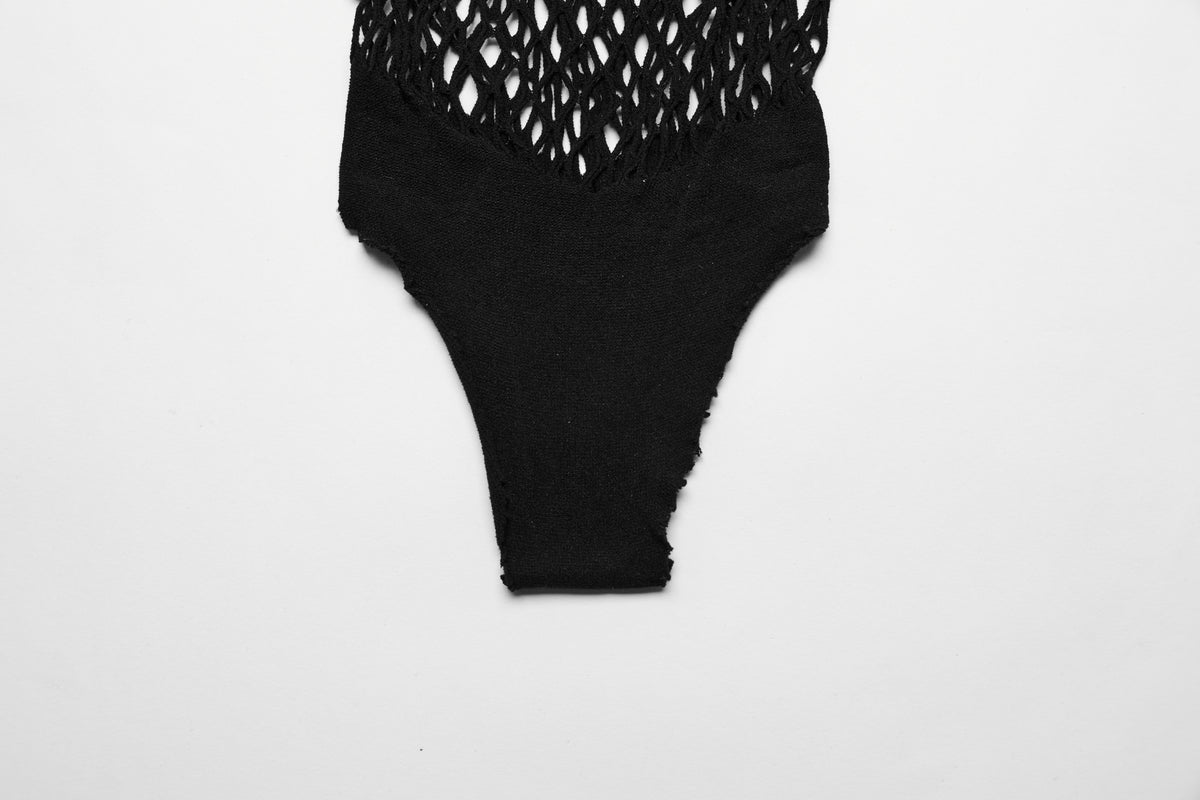 Punk Rave Vespera Off-Shoulder Fishnet Set