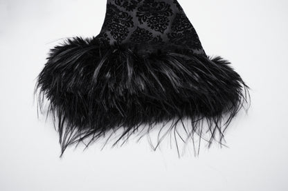 Punk Rave Morrigan Goth Gorgeous Jacquard Coat - Black