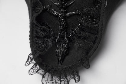 Punk Rave Goth Imprisoned Beast Bone Pirate Hat