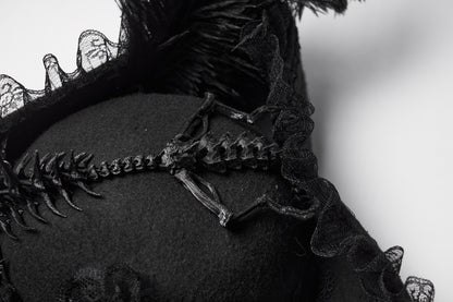 Punk Rave Goth Imprisoned Beast Bone Pirate Hat