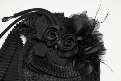 Punk Rave  Goth Rose Ribbon Formal Hat