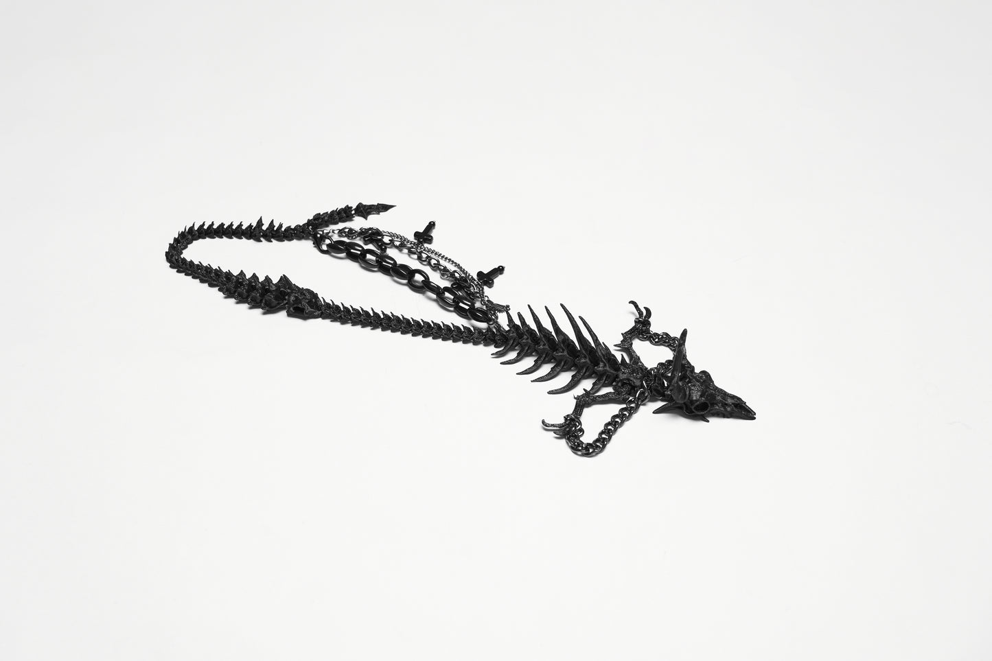 Punk Rave Punk Devil Dragon Bone Necklace