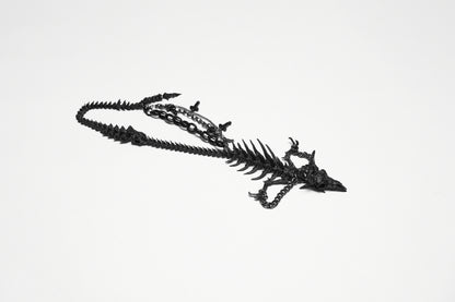Punk Rave Punk Devil Dragon Bone Necklace