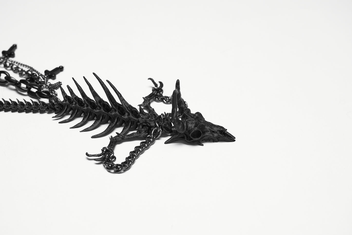 Punk Rave Punk Devil Dragon Bone Necklace