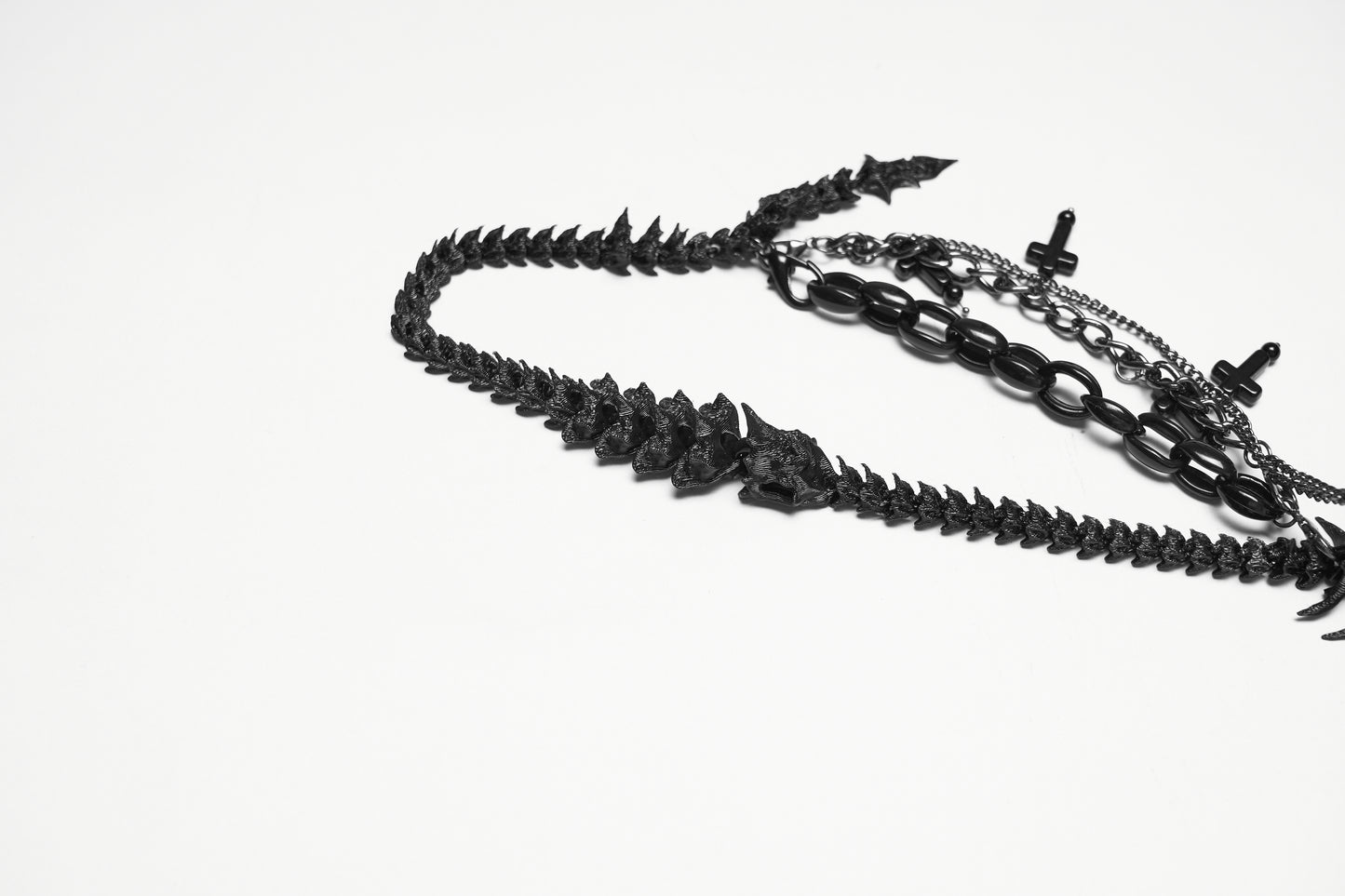 Punk Rave Punk Devil Dragon Bone Necklace