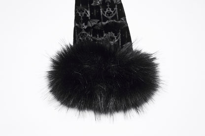 Punk Rave Carmilla Embossed Bat Faux Fur Shirt