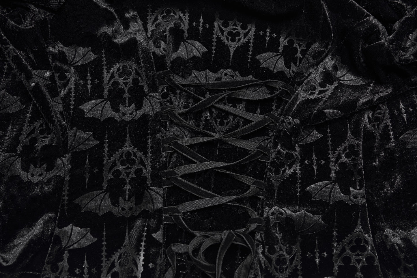 Punk Rave Carmilla Embossed Bat Faux Fur Shirt