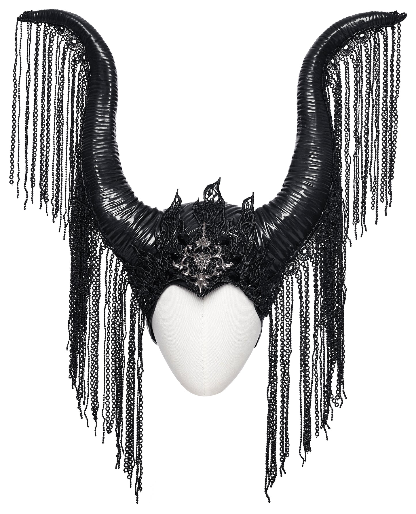 Punk Rave Morrigan Goth Magic Witch Horns Headpiece