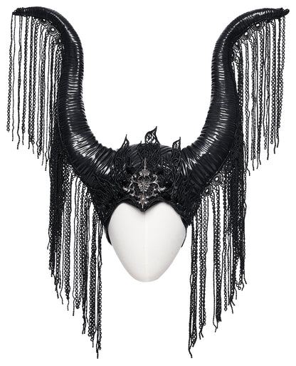 Punk Rave Morrigan Goth Magic Witch Horns Headpiece