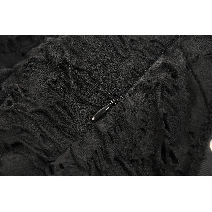 Dark in Love Shredded Harness Asymmetric Dress