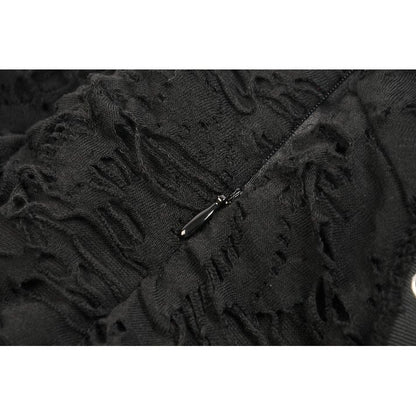 Dark in Love Shredded Harness Asymmetric Dress