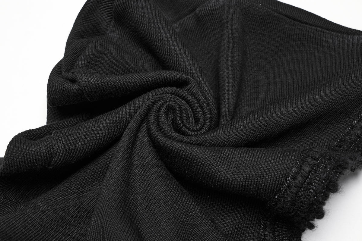 Punk Rave Morana Distressed Hooded Knit Cloak
