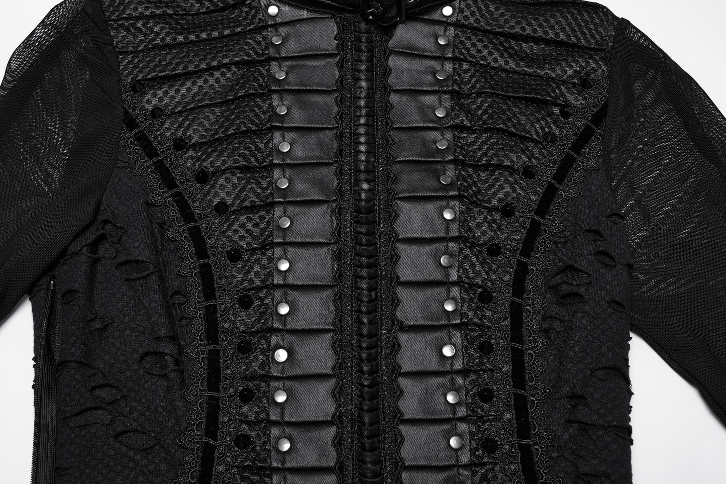 Punk Rave Seraphine Spinal Lace Panel Maxi Dress In Black