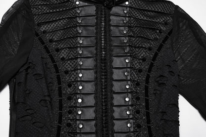Punk Rave Seraphine Spinal Lace Panel Maxi Dress In Black