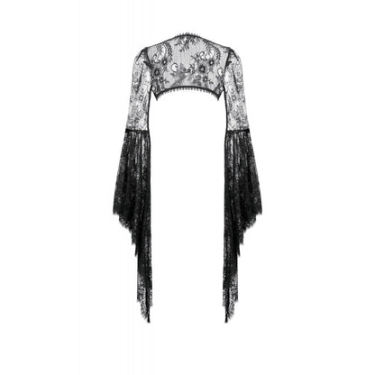 Dark In Love Gothic Deep-V Lace Bell Sleeve Cape