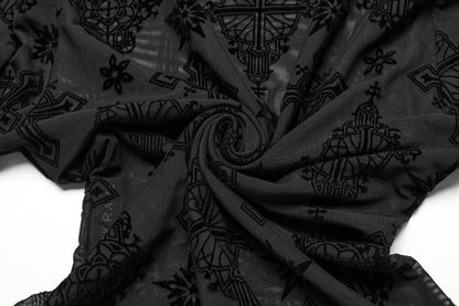 Punk Rave Ravena Cross Flocking Mesh Top