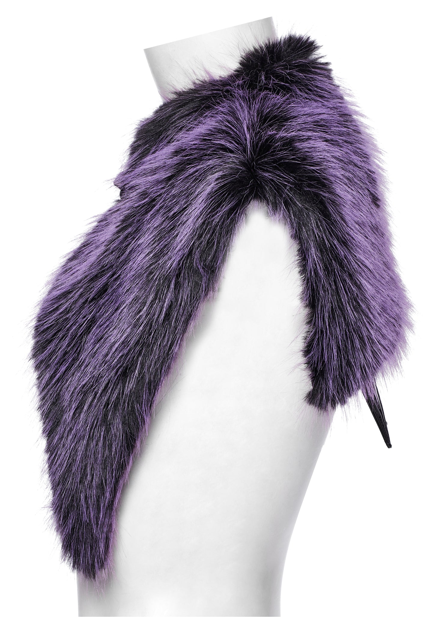 Punk Rave Lilith Gradient Devil Fur Shawl  In Violet