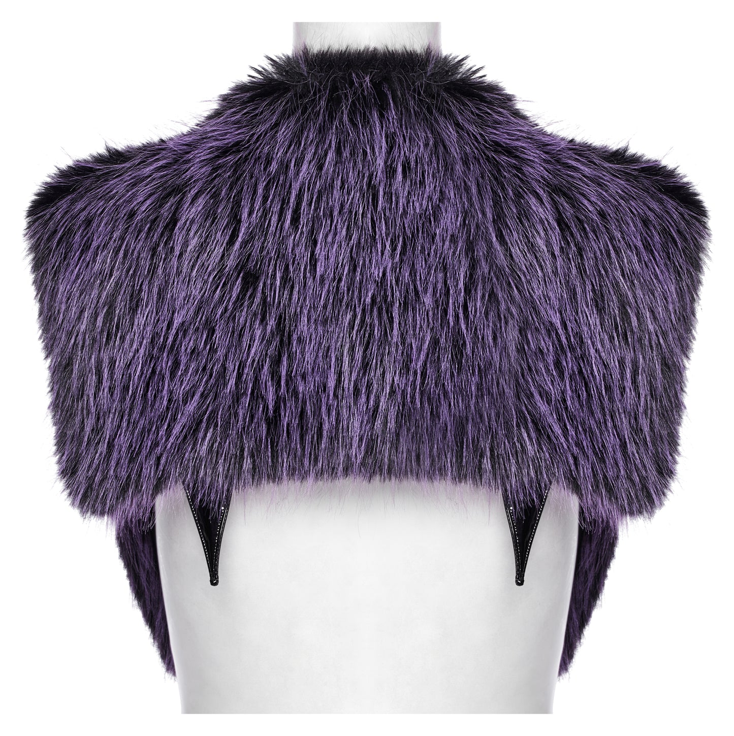 Punk Rave Lilith Gradient Devil Fur Shawl  In Violet