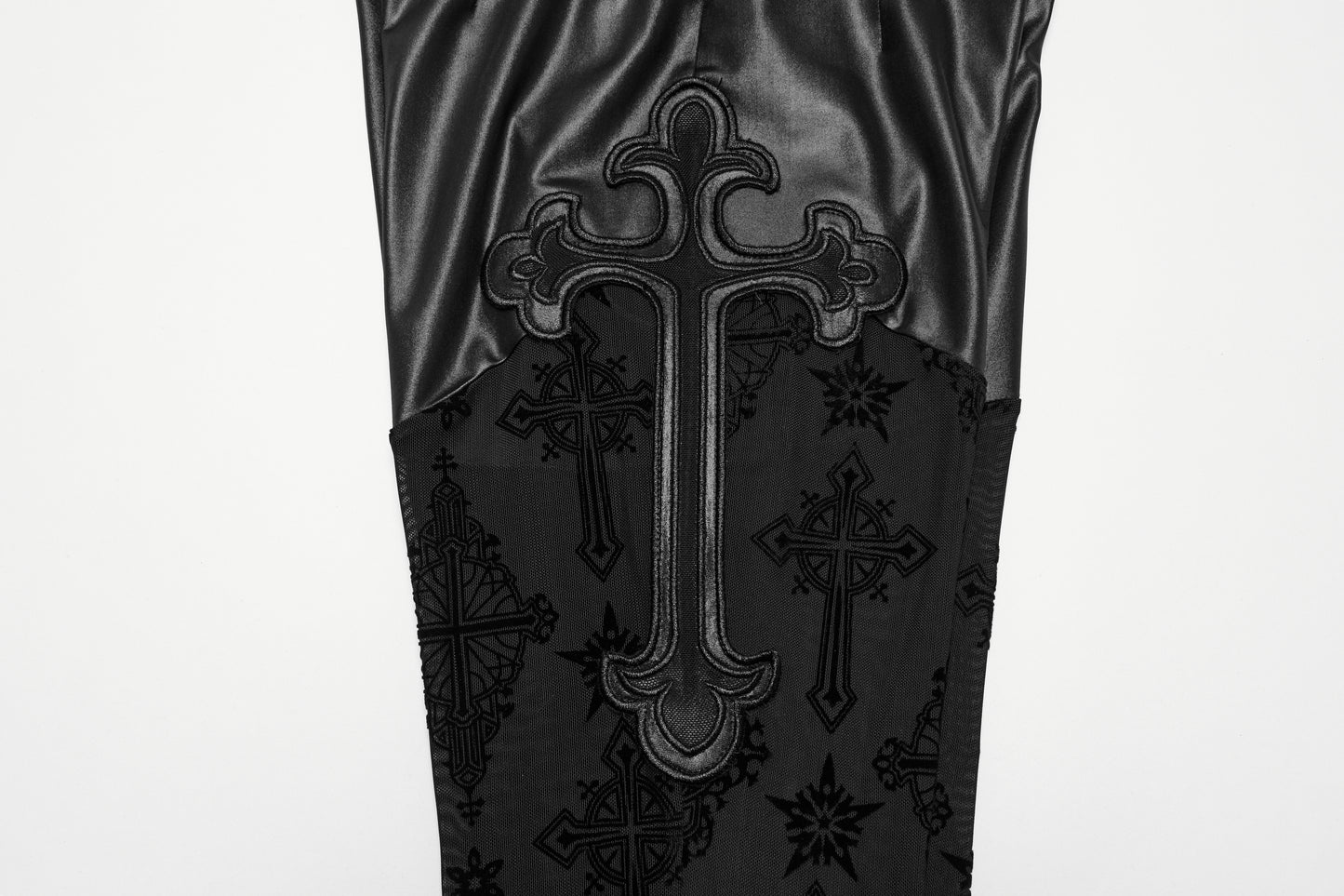 Punk Rave Seraphina Cross Flocking Flare Pants