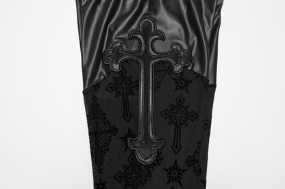 Punk Rave Seraphina Cross Flocking Flare Pants