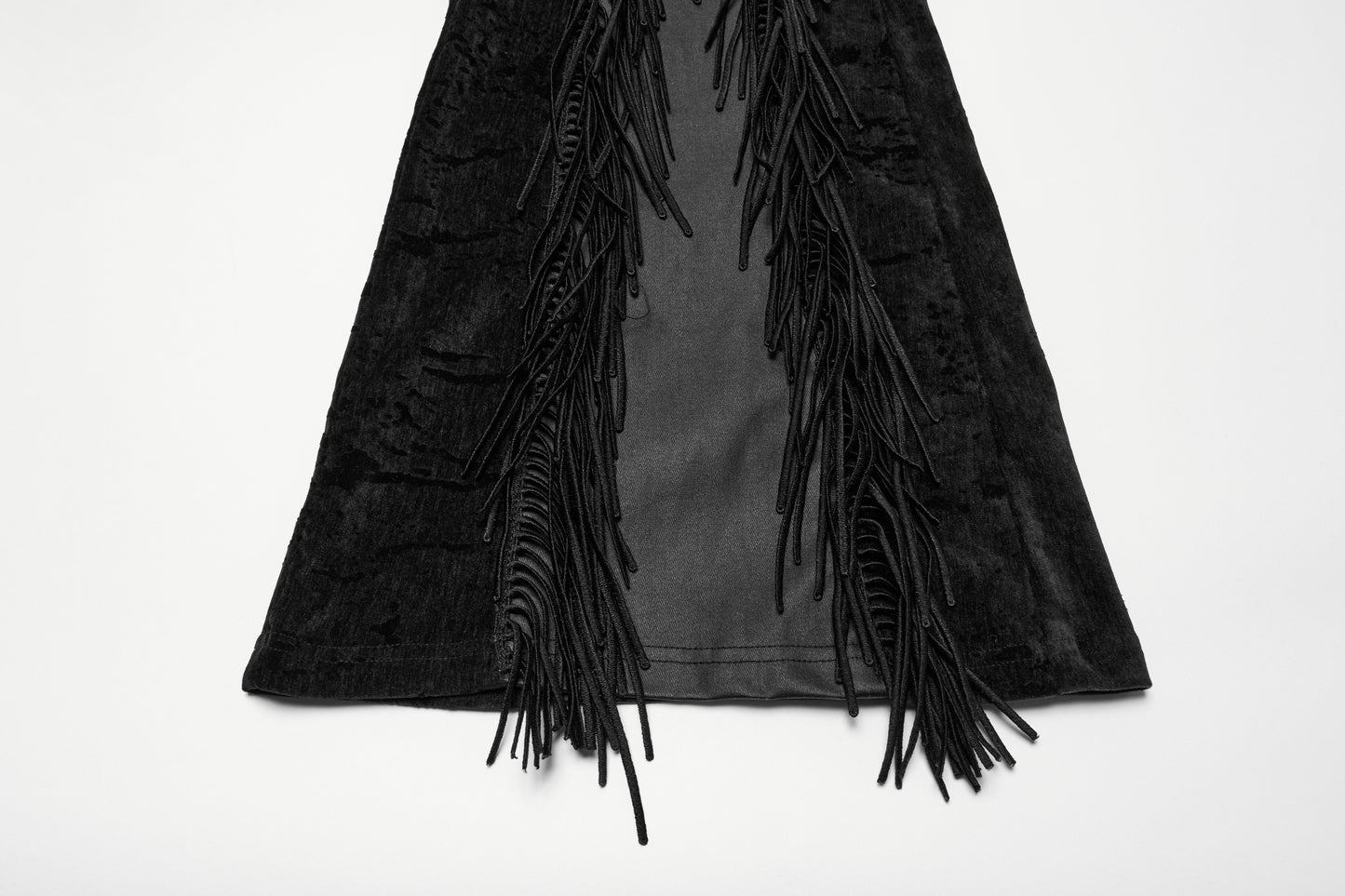 Punk Rave Morrigan Wasteland Tassel Flare Goth Pants In Black