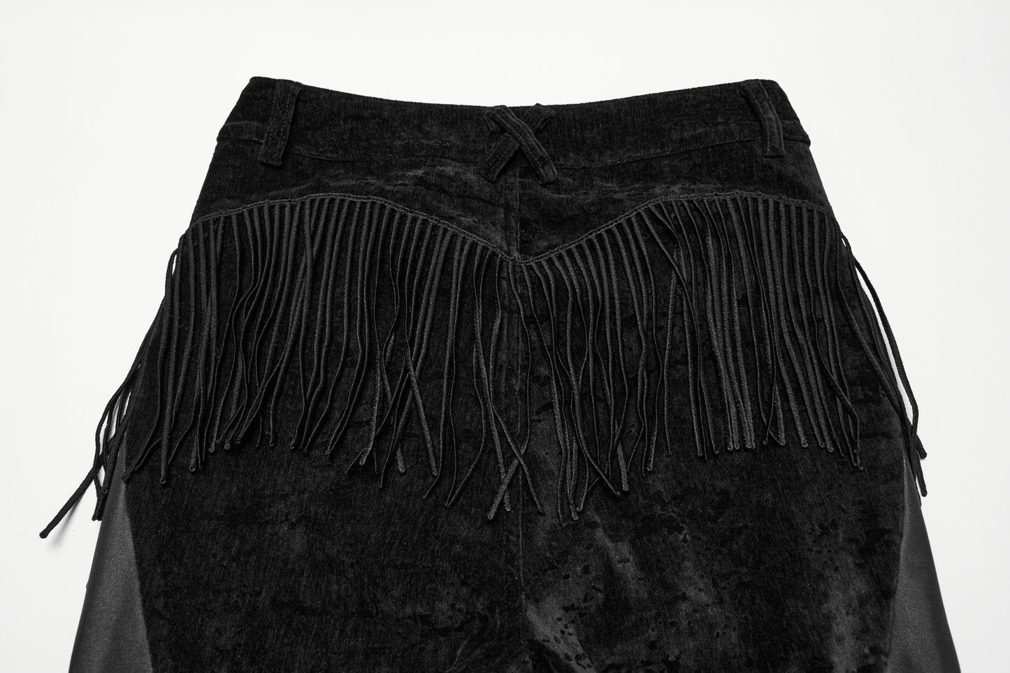 Punk Rave Morrigan Wasteland Tassel Flare Goth Pants In Black