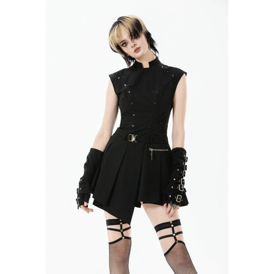 Dark in Love Cassia Buckled Pleated Dress