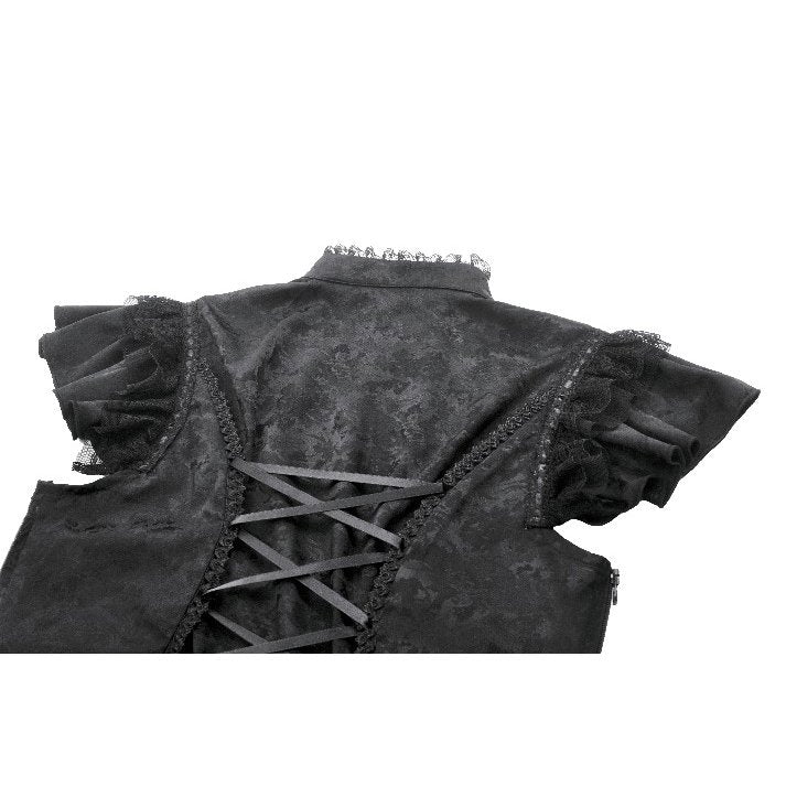 Dark in Love Seraphine Lace Off-Shoulder Goth Bodysuit