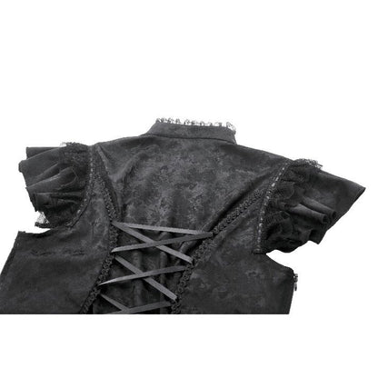 Dark in Love Seraphine Lace Off-Shoulder Goth Bodysuit