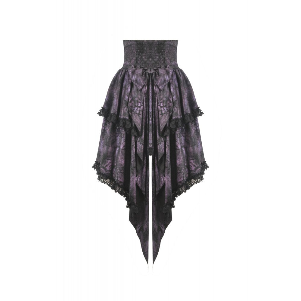 Dark in Love Butterfly-Wing Gradient Dovetail Skirt