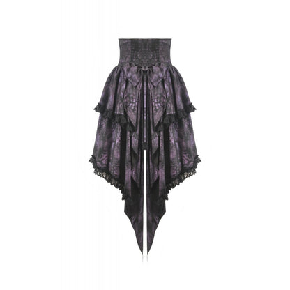 Dark in Love Butterfly-Wing Gradient Dovetail Skirt