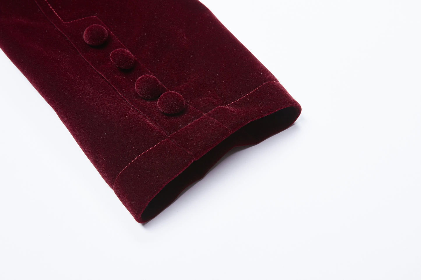 Punk Rave Nerezza Goth Mid-Length Embroidered Velvet Coat in Red