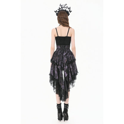 Dark in Love Butterfly-Wing Gradient Dovetail Skirt