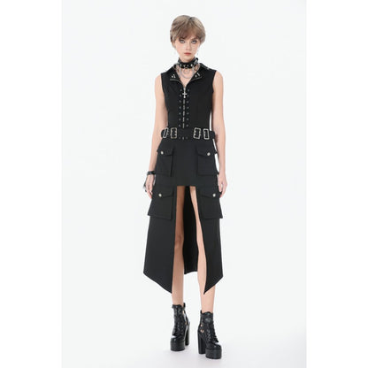 Dark in Love Punk Studded Lace Up Corset Vest