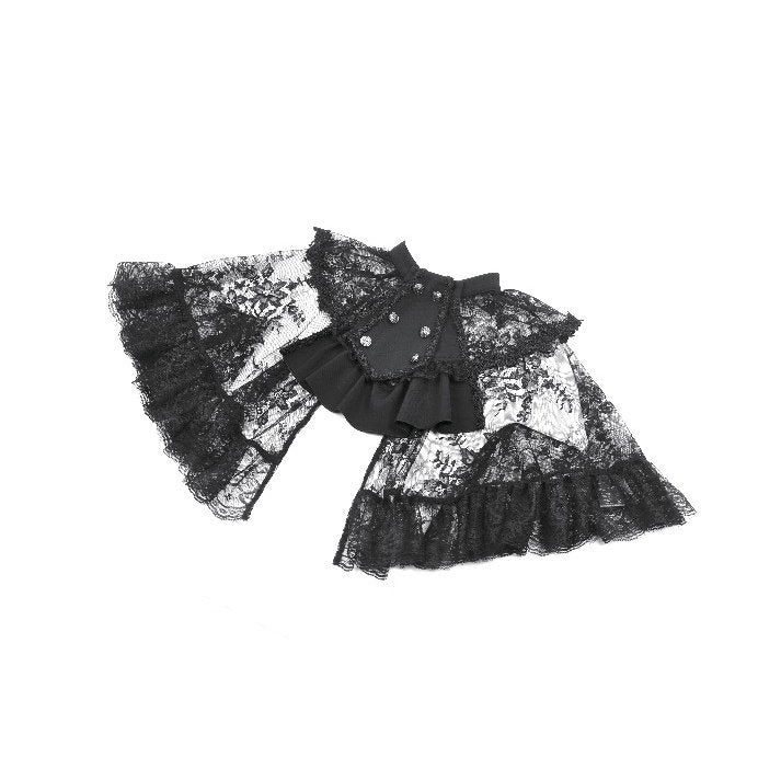 Dark in Love Bellatrix Lace Ruffle Capelet