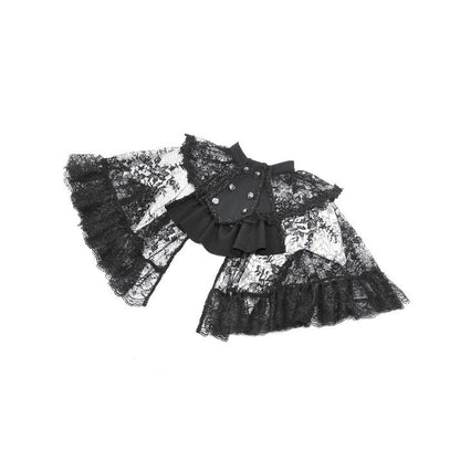Dark in Love Bellatrix Lace Ruffle Capelet