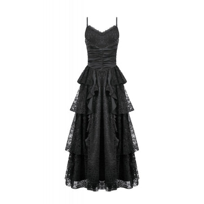 Dark in Love Gothic Satin Lace Dress