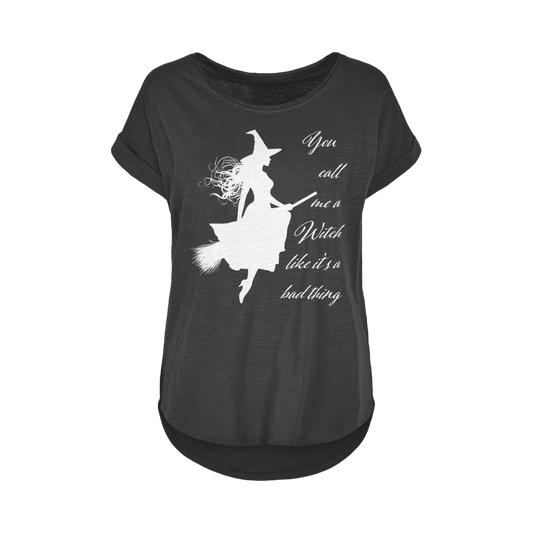 Gothic Attitude Misfits Rack - Call Me A Witch Long Slub T-Shirt - 3XL (UK 20)