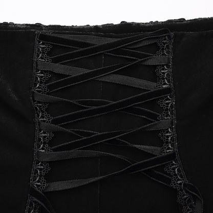 Punk Rave – Belladonna Goth Rose Fishtail Skirt
