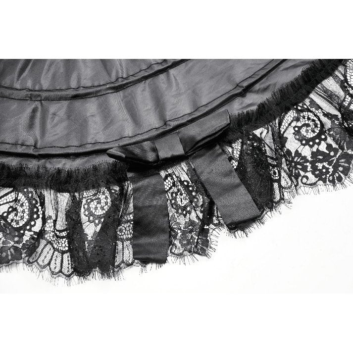 Dark in Love Valeria Gothic Hoop Mini Petticoat in Black