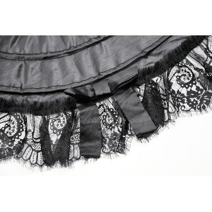 Dark in Love Valeria Gothic Hoop Mini Petticoat in Black