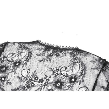 Dark In Love Gothic Deep-V Lace Bell Sleeve Cape