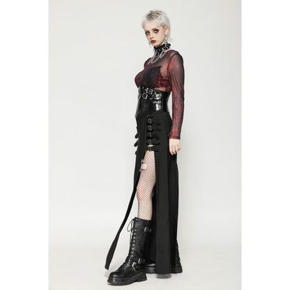 Dark in Lia Punk Love Patent Leather Waist Corset with Metal Accents - Kate's Clothing