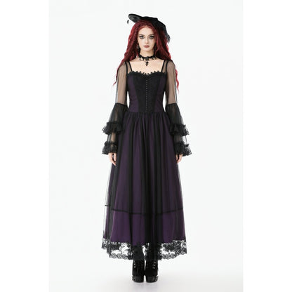 Dark in Love Lilith Bell Sleeve Gothic Maxi Dress