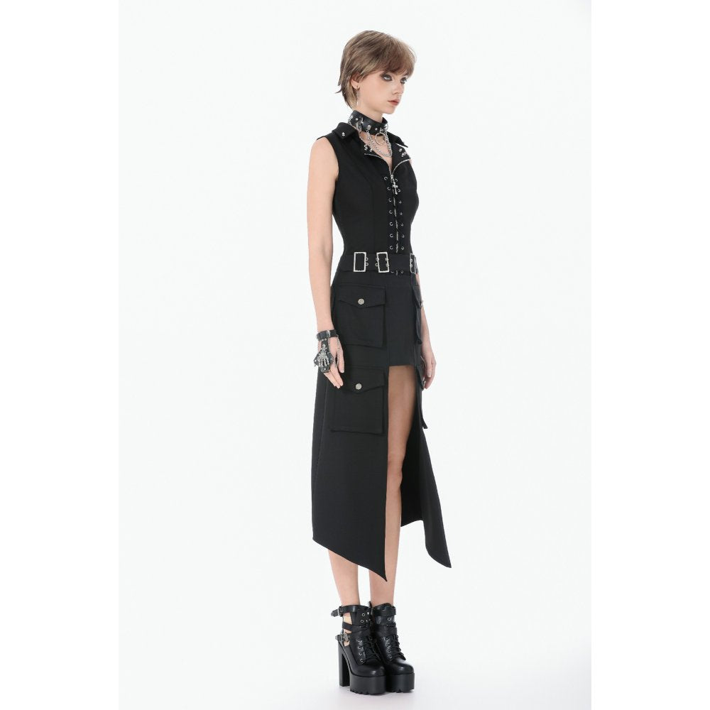 Dark in Love Punk Studded Lace Up Corset Vest